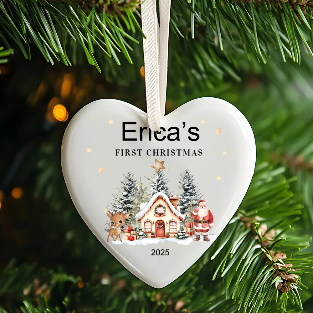 زخرفة عيد الميلاد الأولى المخصصة للطفل الجديد 1st عيد الميلاد الحلي تذكار هدايا عيد الميلاد المخصصة لحديثي الولادة #5