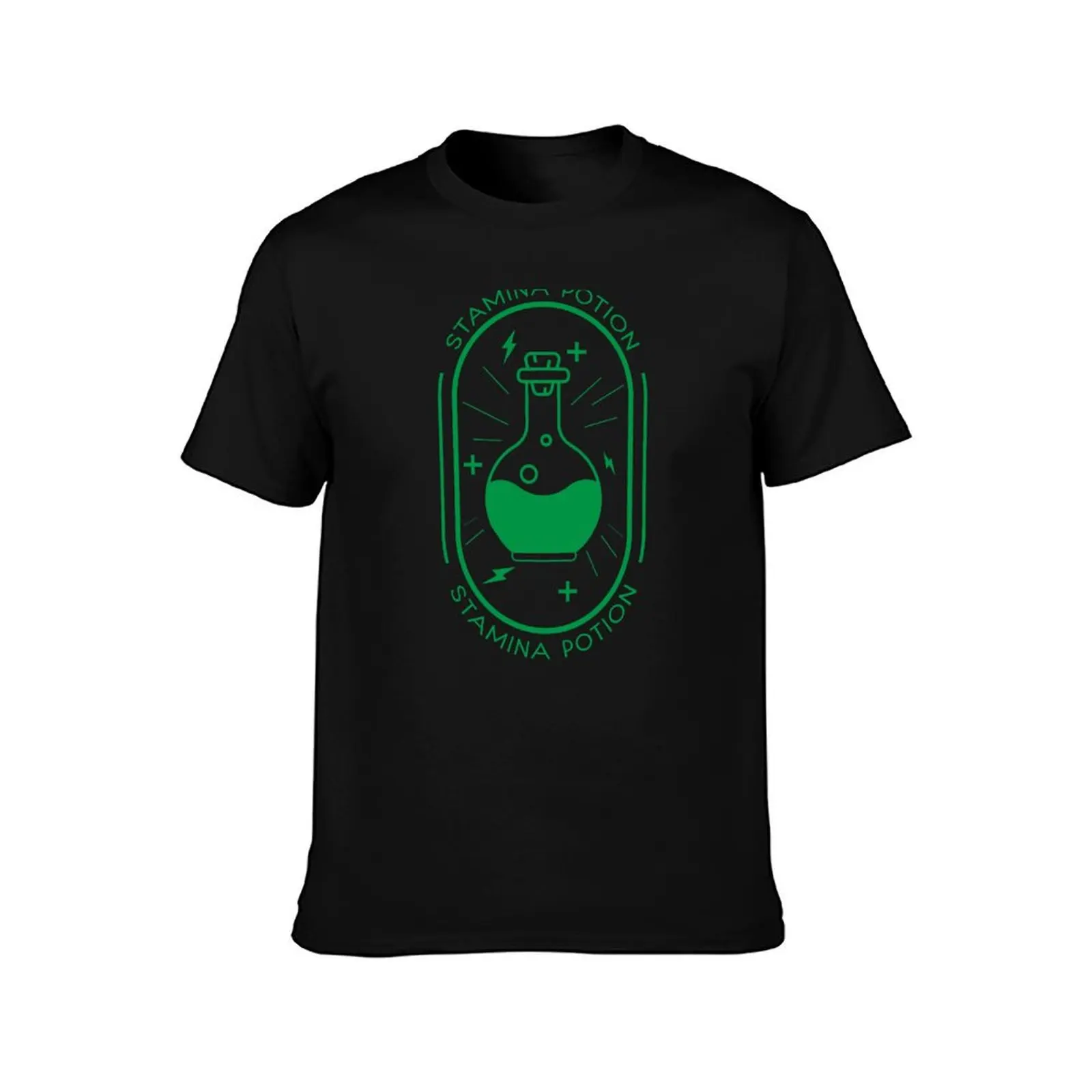 Stamina Potion Minimalist Green T-Shirt Outdoor Sports Short Sleeve Top