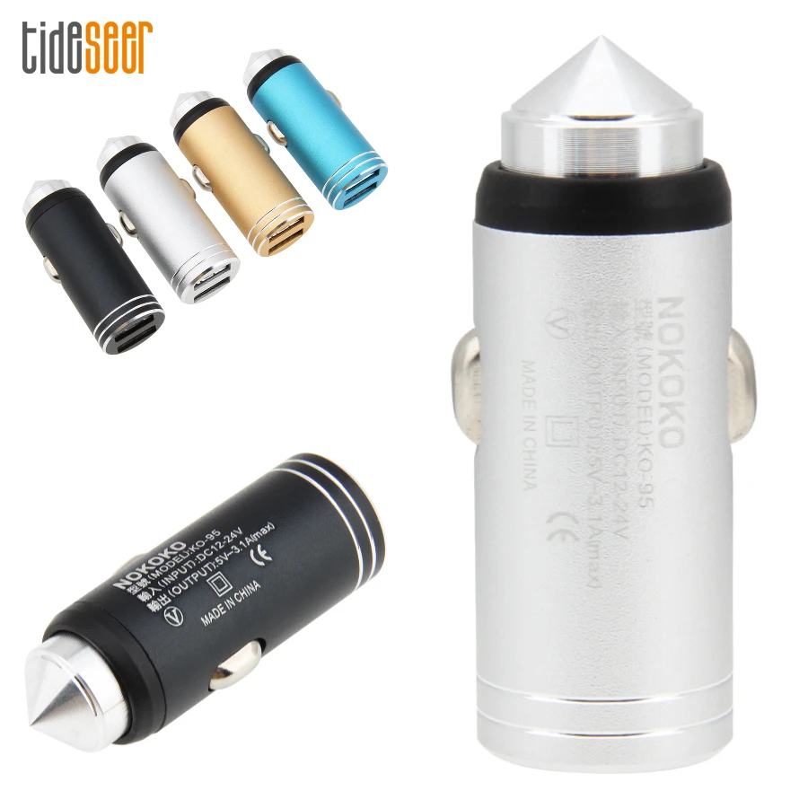 

100pcs Dual USB Car Charger 3.1A Auto Charge Power Adapter Fast Charging for iPhone Samsung Mobile Phone Tablet GPS