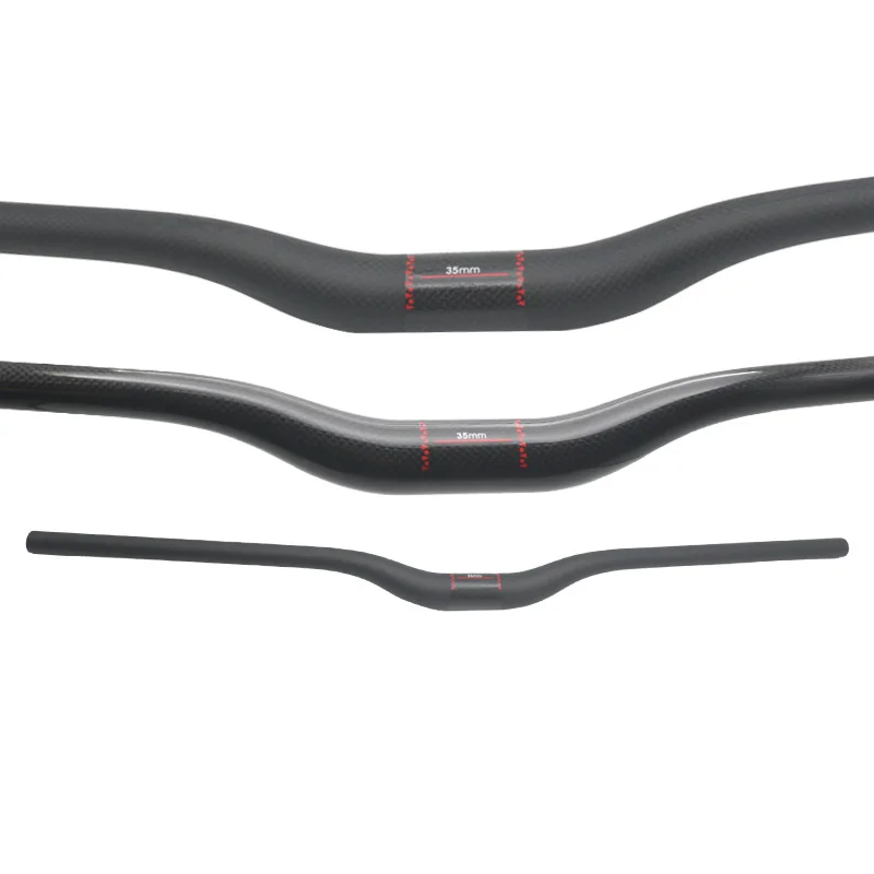 T800 Robuster 3K MTB Vollcarbon-Lenker 35mm 600-800mm Mountainbike Flachlenker Fahrradrahmenteile – Detail 4
