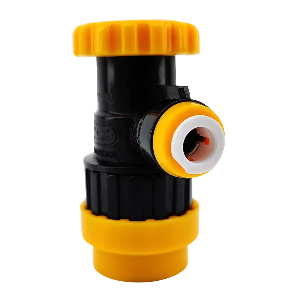 KegLand Duotight 8mm XFlow Control Ball Lock Disconnect (Liquid Black + Yellow) (POK)