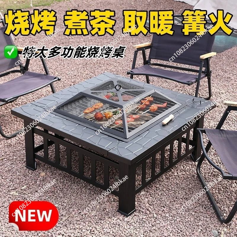 

Barbecue Grill Household Villa Fireplace Courtyard Garden Indoor Heating Table Charcoal Barbecue Grill Heating Brazier Outdoor