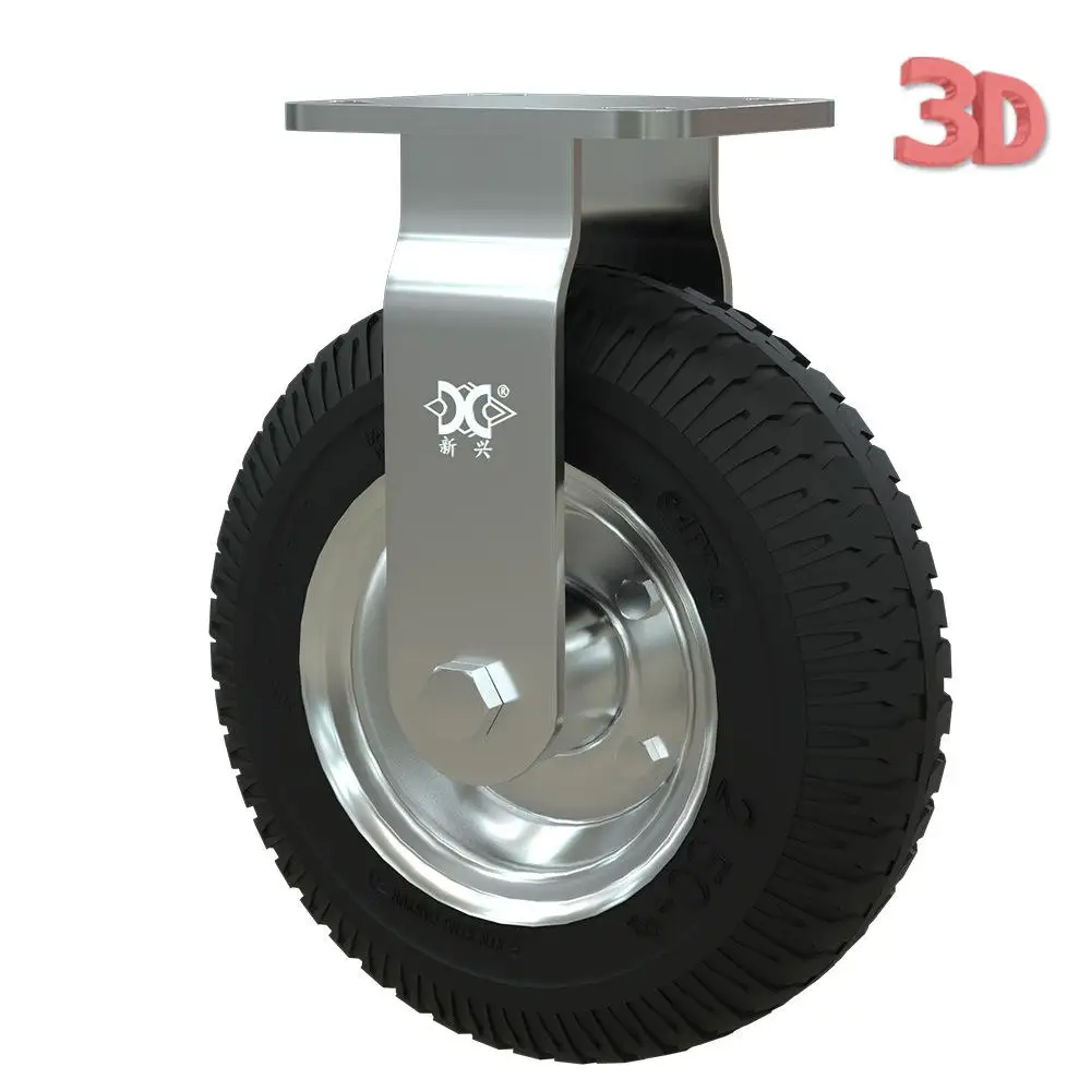 

1 Pc Caster 8-inch Inflatable Rubber Directional Cart Luggage Trolley Wheel