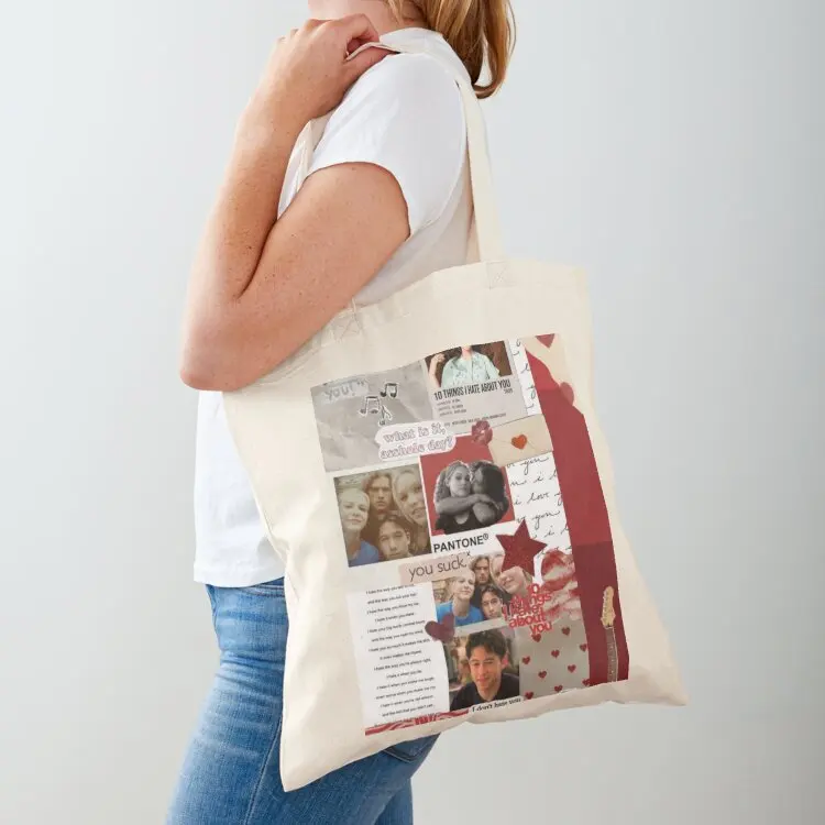 

10 things i hate about you Tote Bag Women's shopping bag Canvas bag for women tote woman Cloth