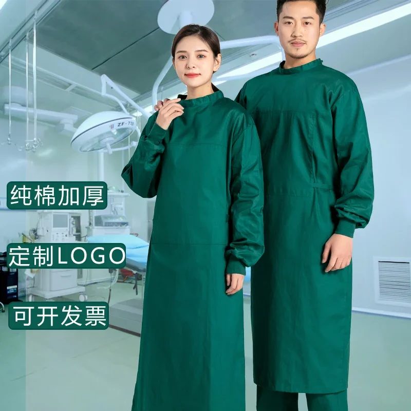 Women Lab Coat Men Medical Uniforms Surgical Workwear Long Sleeve Scrubs Veterinary Doctor Costume Pure Cotton Hospital Robes