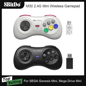 Aknes-8bitdo M30 Mini Gamepad, 2.4g, SEGA GENESIS GAME CONTROLER and MEGA DRIVE, CONSOLE ACCESSORIES 12 Main Sales Mega Drive Control - №2