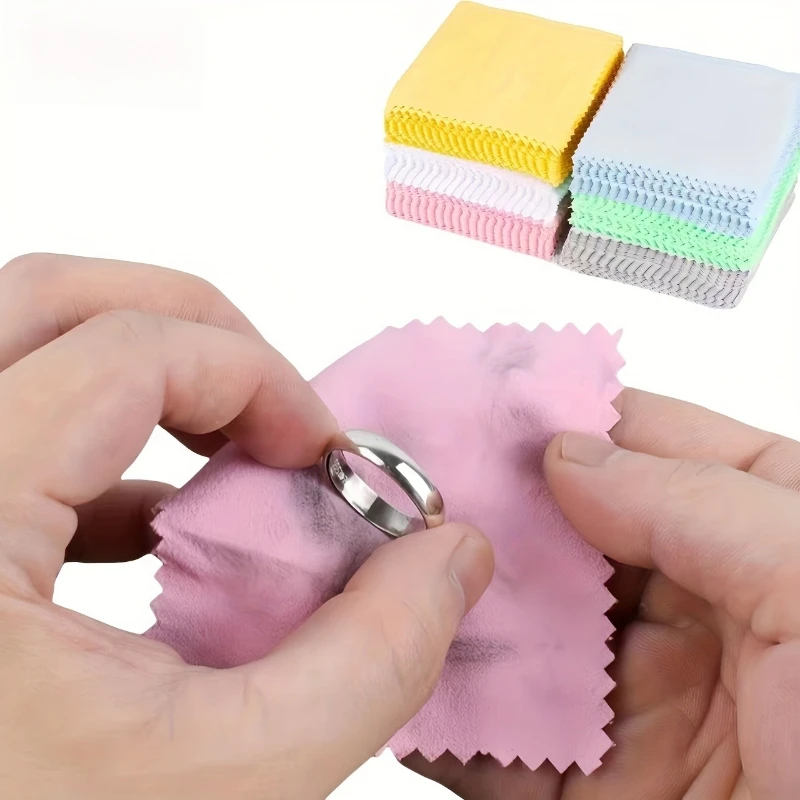 

15-piece double-sided cleaning cloth, velvet gold and silver polishing wipe, suitable for jewelry maintenance and cleaning