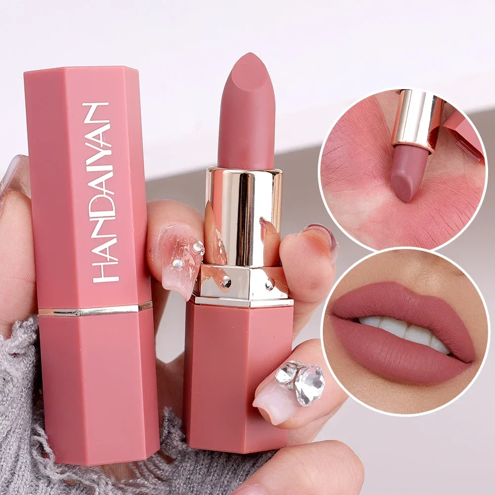 2pcs Matte Lipstick Lipliner Pen Waterproof Nude Red Lipsticks Lasting Lips Contouring Lipstick Lip Liner Pencil Korean Makeup