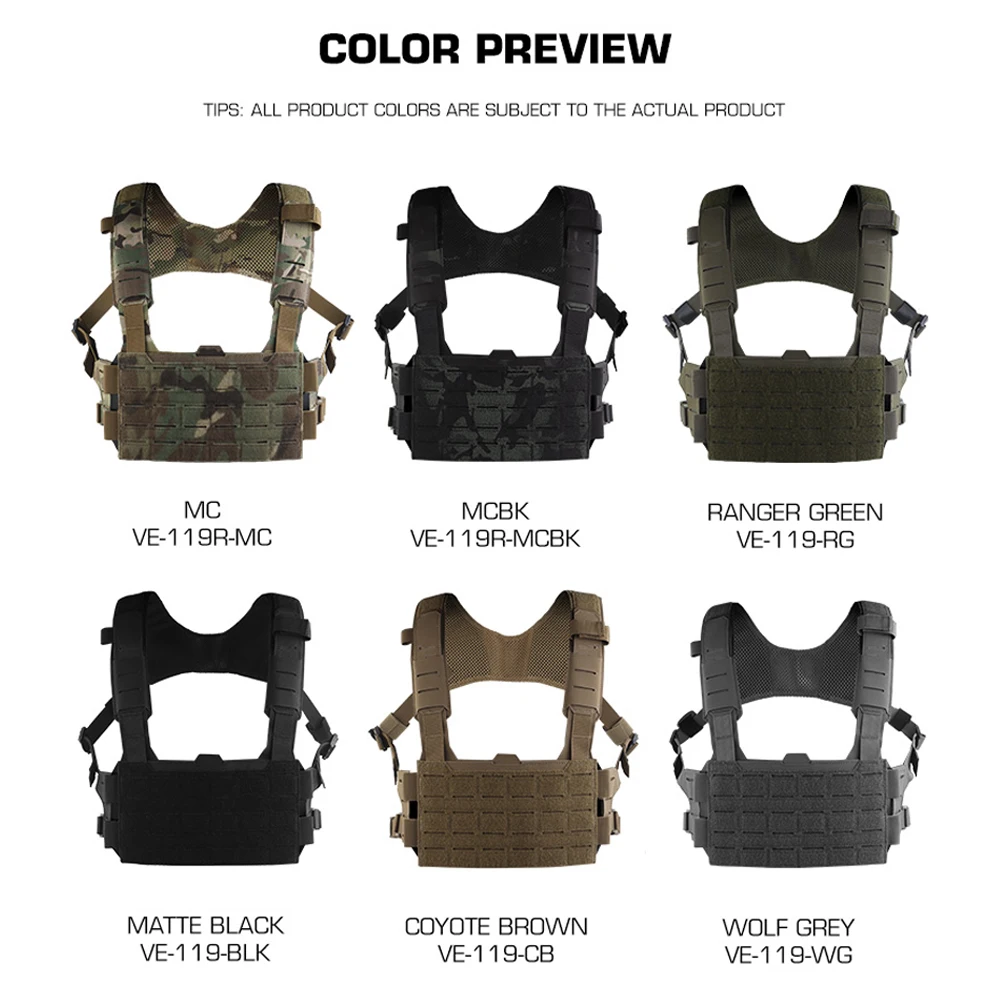 Chest rig modulaire panneau MOLLE