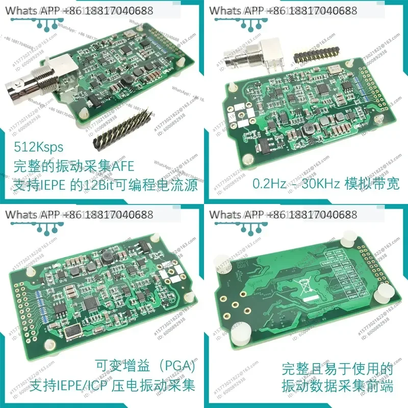 1PC for ADS127L01 512Ksps 24Bit ADC IEPE ICP Vibration Data Collection Module High Precision Signal Acquisition Board for
