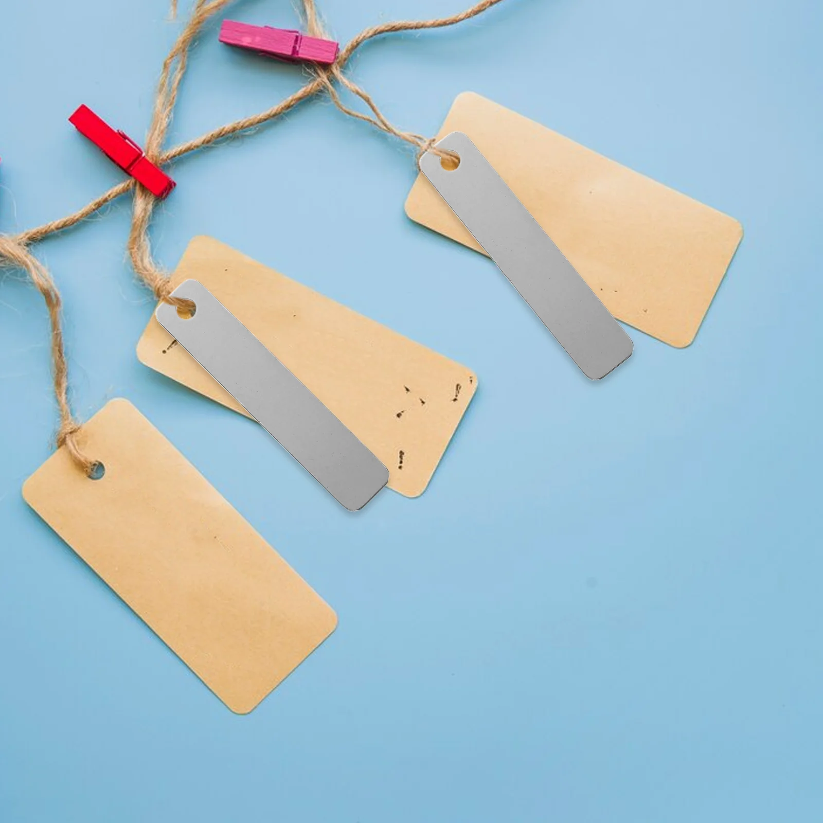 

25 шт., пустые бирки из нержавеющей стали, металлические прямоугольные гравировки, прочные для багажа, таблички с именами для домашних животных, штамповка, этикетки на заказ, коммерческие