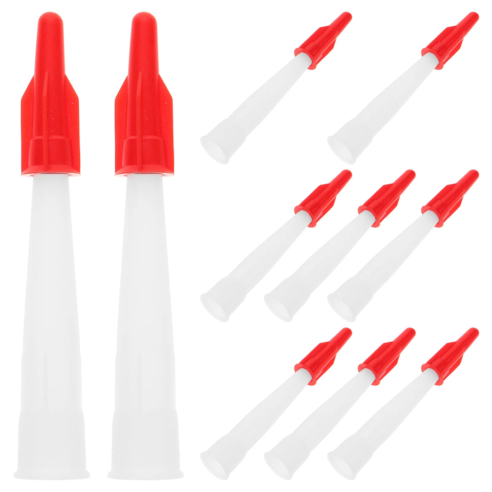 

10Pcs Caulk Tip Replacement Durable Silicone Plastic Caulking Nozzles Easy Caulk Finisher Tool Grout Sealer Applicator