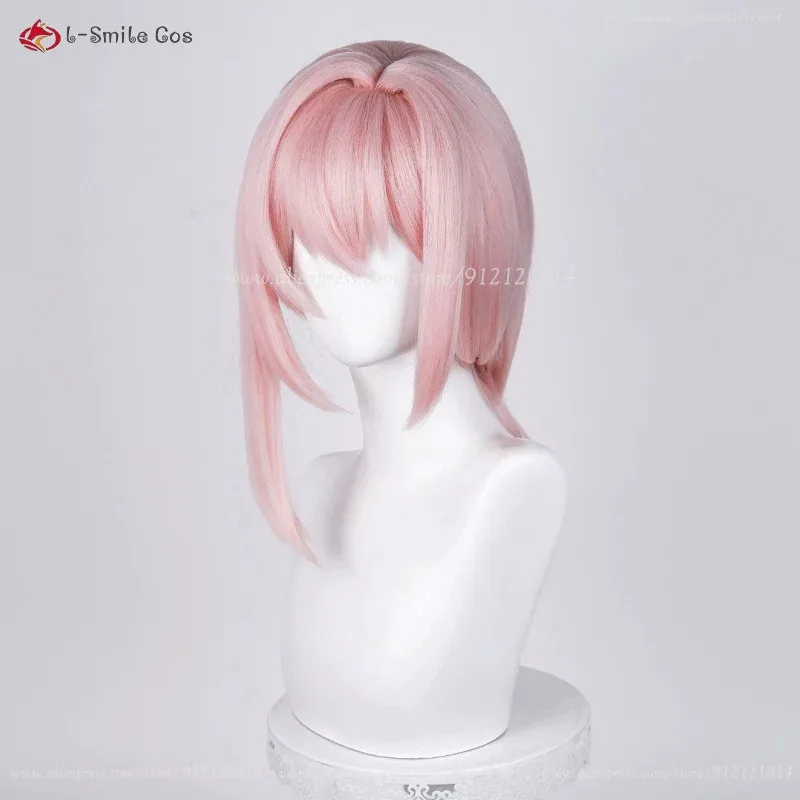 ZZZ Tsukishiro 65cm Pink Wigs Yanagi Anime Cosplay Pre Crimped Heat Resistant Synthetic Hair + Cap Wig view 5