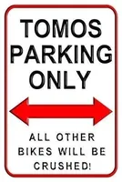 Tomos Parking Only Warning Aluminum Metal Sign Heavy Duty Tin Signs Decoration Signs