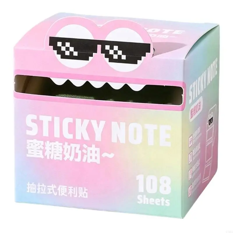 CORA Note Paper with Dispenser Box for Study and Desk Organization 105 Sheet Each
