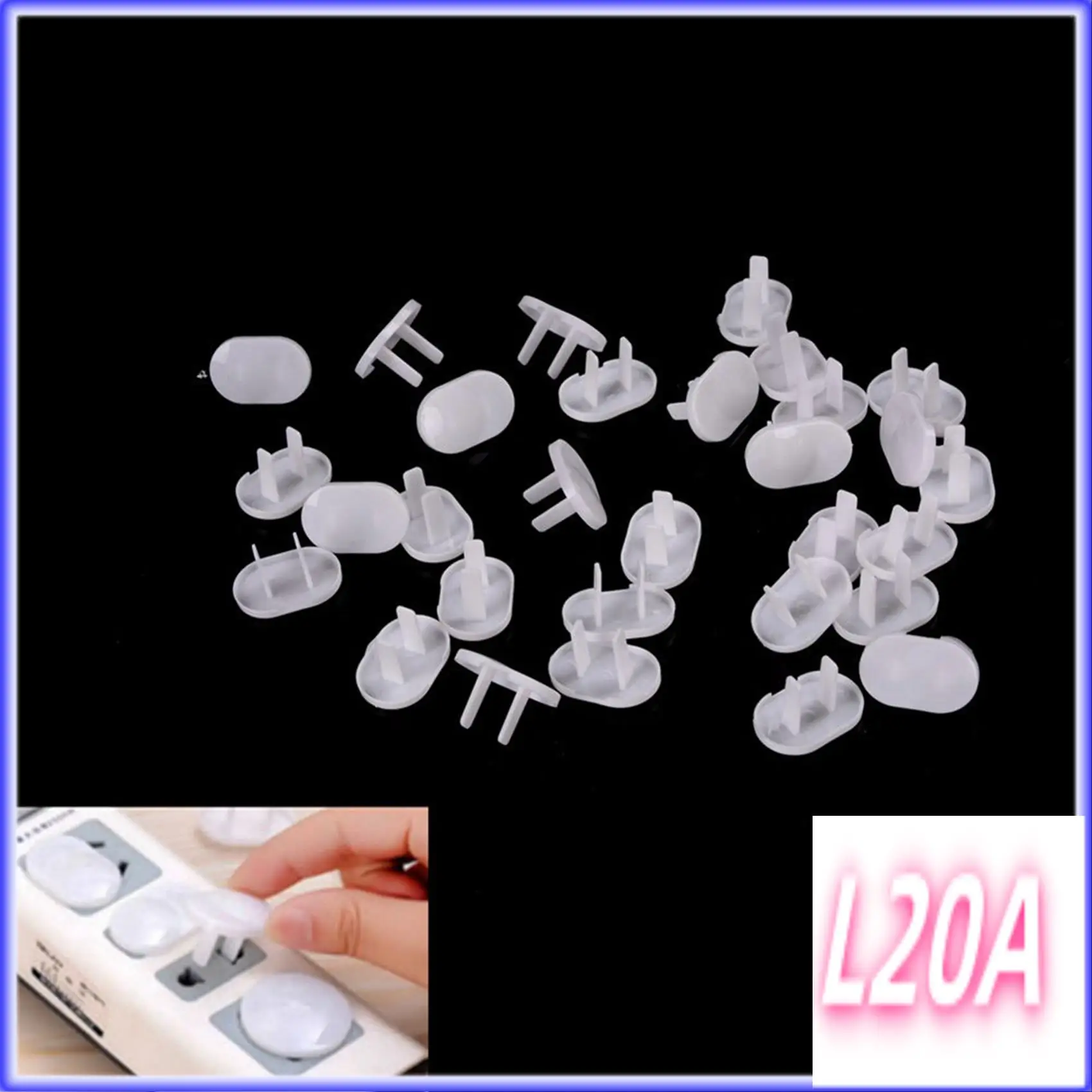

Yd-300Pcs Anti Electric Shock Plugs Protector Cover Cap Power Socket Electrical Outlet Baby Children Safety Guard Two Holes