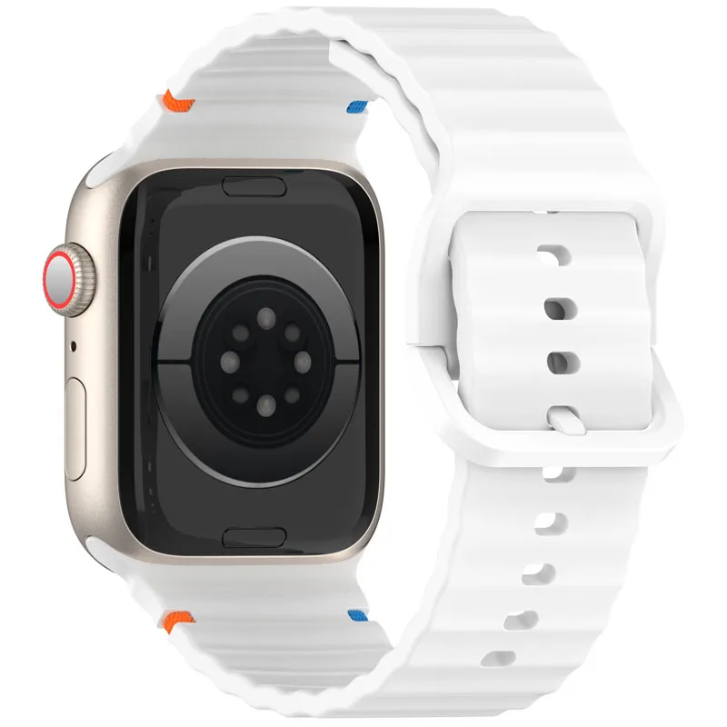 Silicone Band for Apple Watch Strap 46mm 42mm 45mm 49mm 44mm 40mm 41mm Correa Bracelet iWatch Series 11 10 9 8 7 6 SE 3 Ultra 2