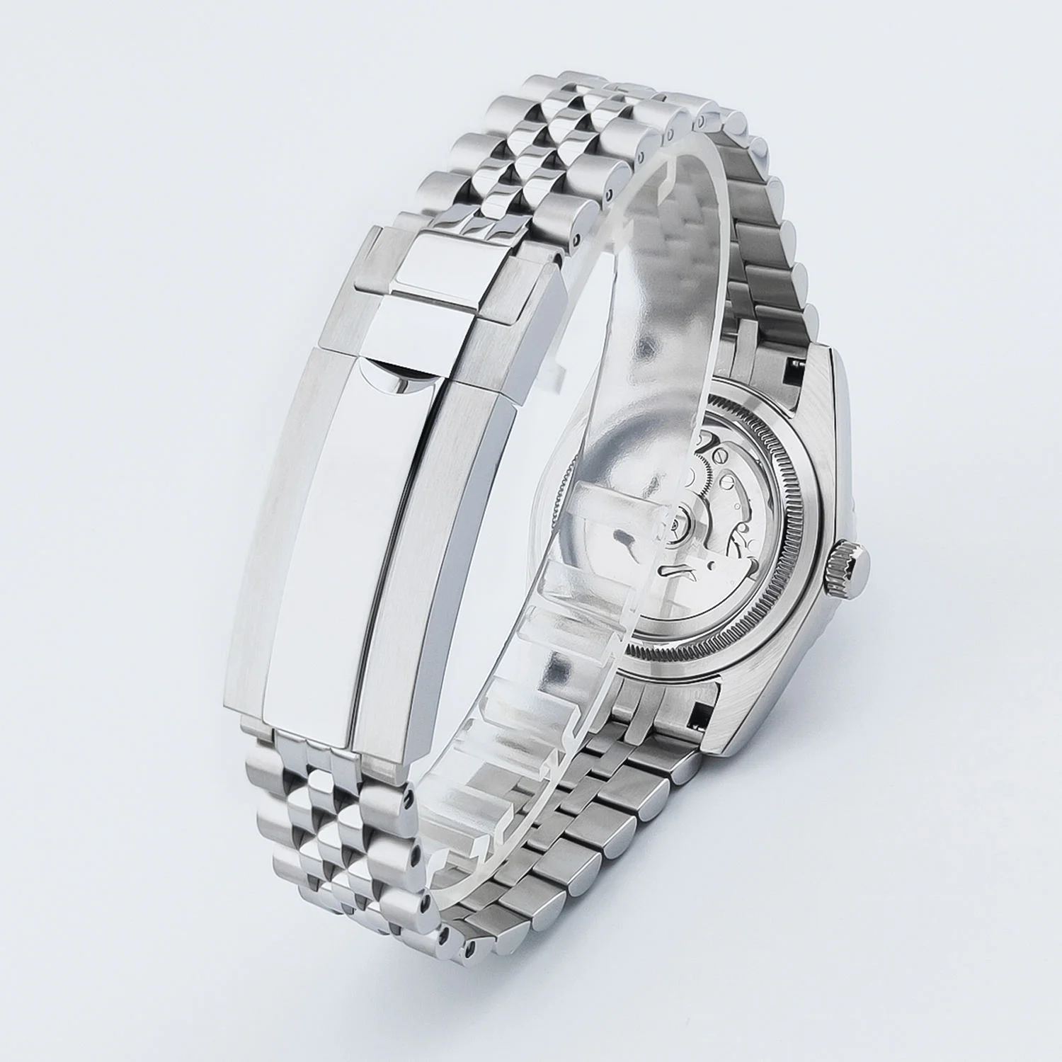 CUSTOM Logo DIY NH35 Automatic Mechanical Watches Stainless Steel Green Dial Men's Watch Sapphire Crystal Jubilee Bezel Watches