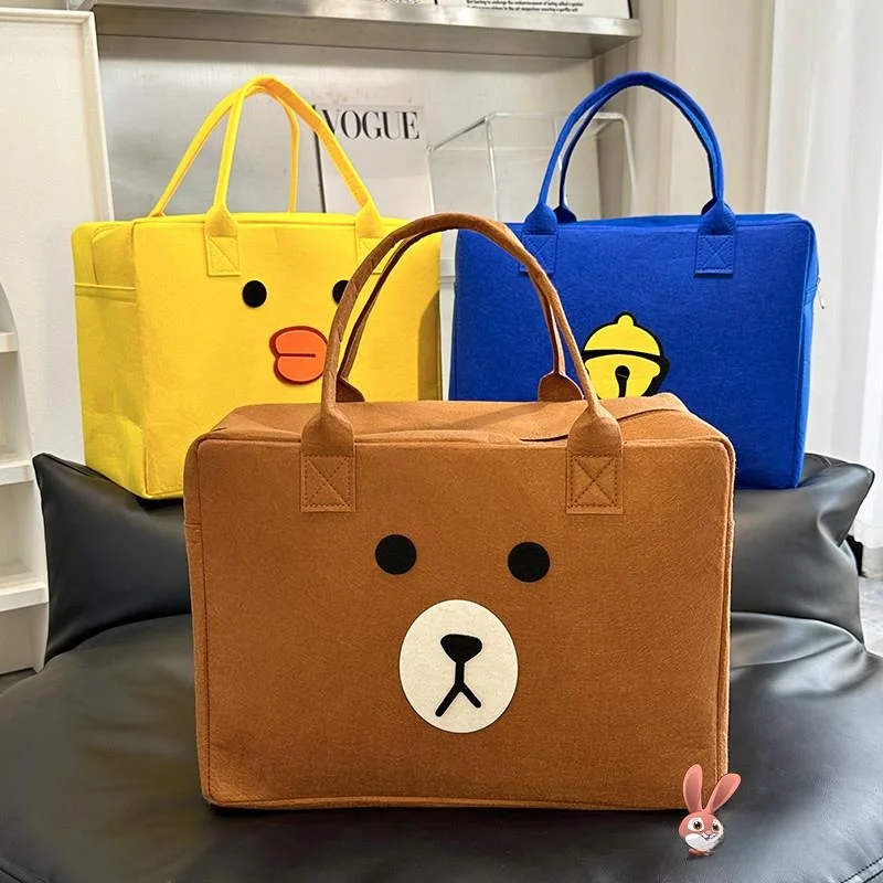 Casual Plush Toy Handbag New Style Suitcase Storage Bag Simple Versatile Fashionable Extra Large Handbag for Women
