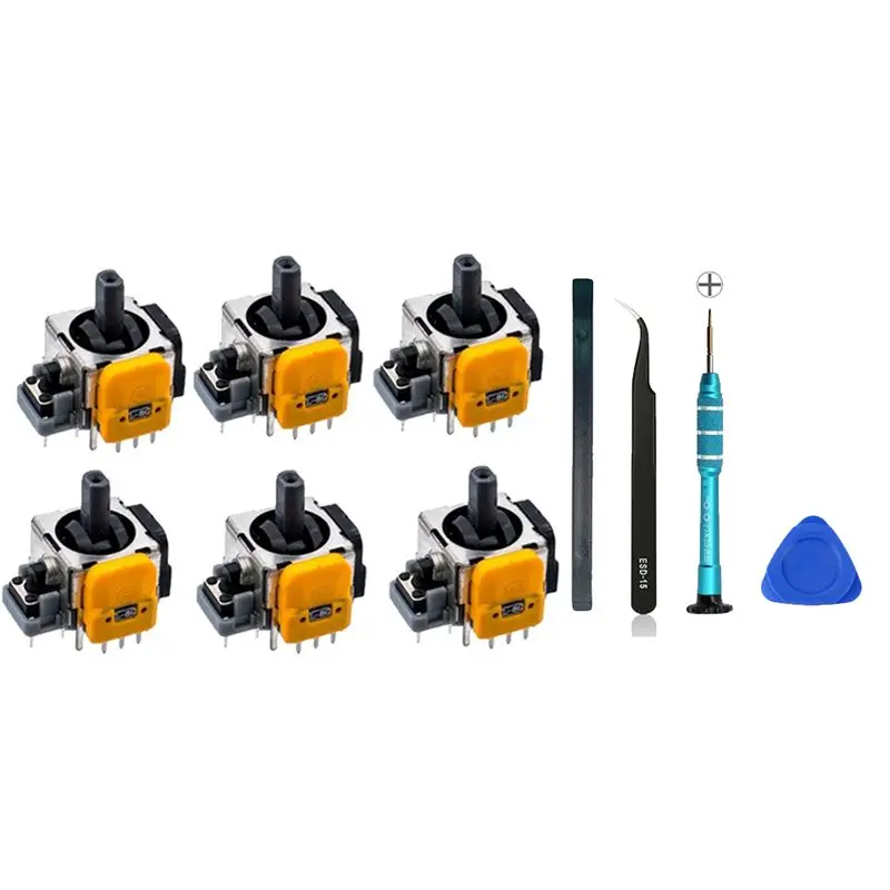 

Gift For Her 6PCS Joysticks With Screwdriver For One/Series S/X Joysticks Hall Electromagnetic Adjustable Joysticks Repair