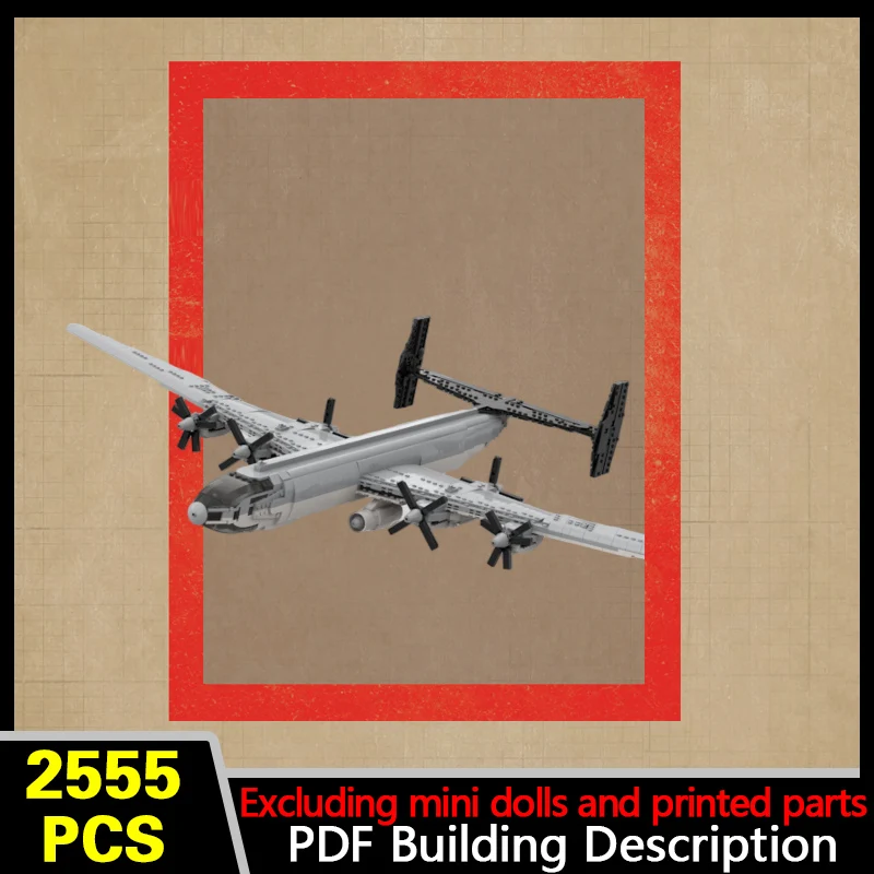 LN096 Transport Aircraft Model MOC Building Bricks War Equipment Modular Technology Gifts Holiday Assemble Children Toys Suit