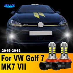 2Pcs LED Lamp Car Front Fog Light Accessories For VW Golf 7 MK7 VII 2015 2016 2017 2018