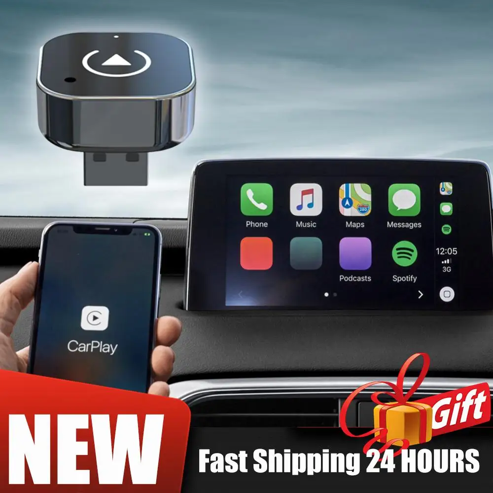1-2PCS 2 in 1 Wireless CarPlay Adapter Apple Car Play Android Auto Adapter Plug & Play AI Smart Box Auto Intelligente Systeme