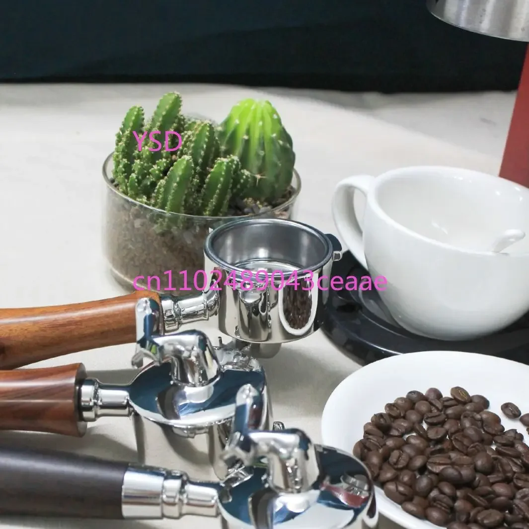 Three-ear bottomed coffee handle stainless steel 304 wood
