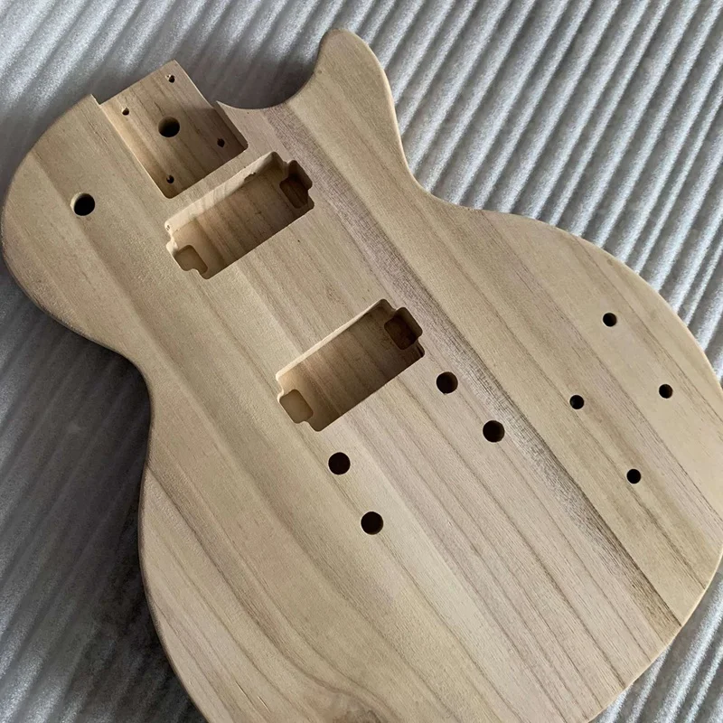 Unfinished Handcrafted Guitar Body Candlenut Wood Electric Guitar Body Guitar Barrel Replacement Parts