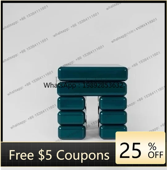 

W1 Italian Light Luxury Geometric Bedside Table High-end Bedroom Home Storage Cabinet Designer