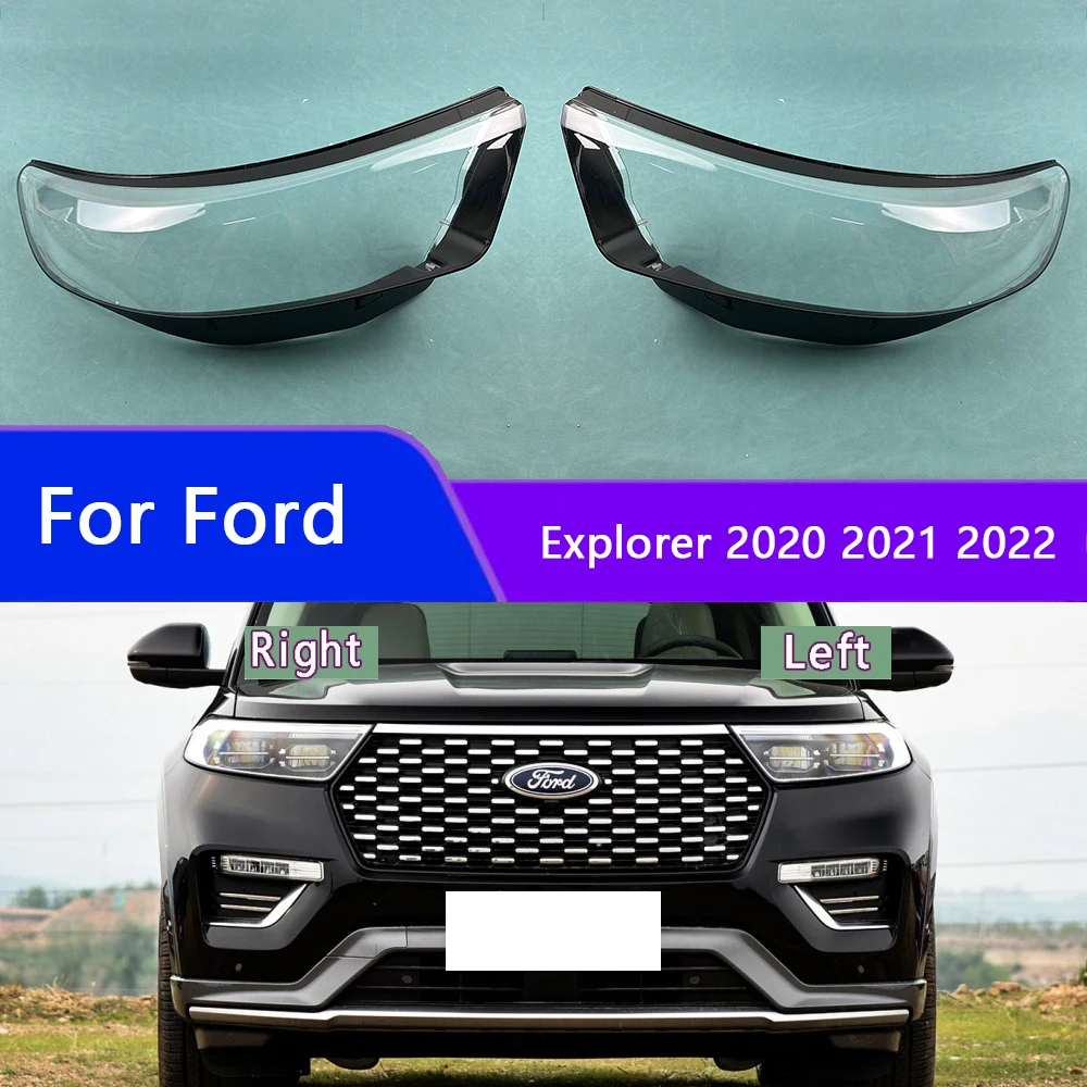 

For Ford Explorer 2020 2021 2022 Car Accessories Headlamps Transparent Lampshades Lamp Shell Headlights Lens Cover