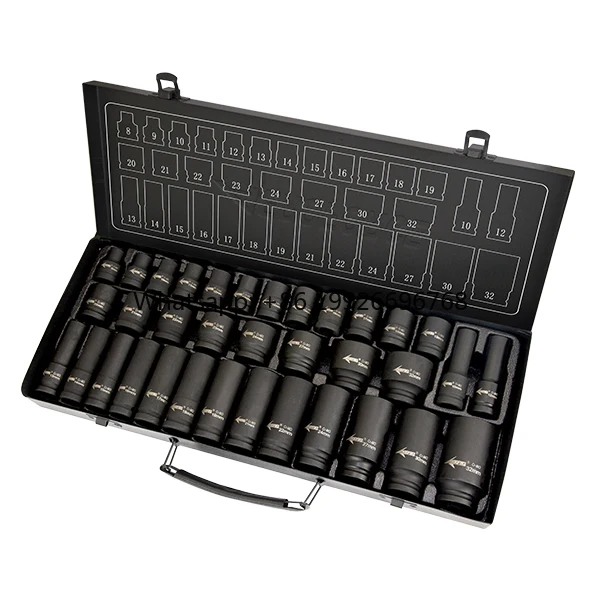

AE-T35 35Pcs 1/2 Inch Deep Socket Set Tool Kit Impact Wrench Socket Set