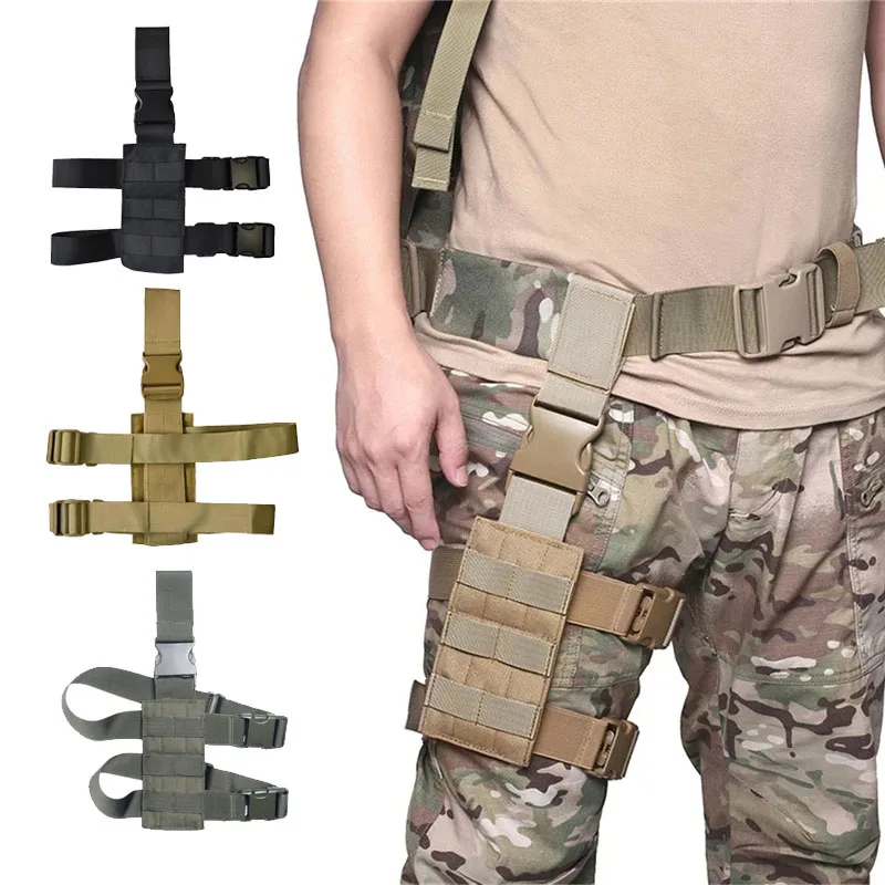 

Universal Drop Leg Holster Adjustable Molle Leg Straps Thigh Platform MOLLE Gun Holster for Hunting Paintball Panel