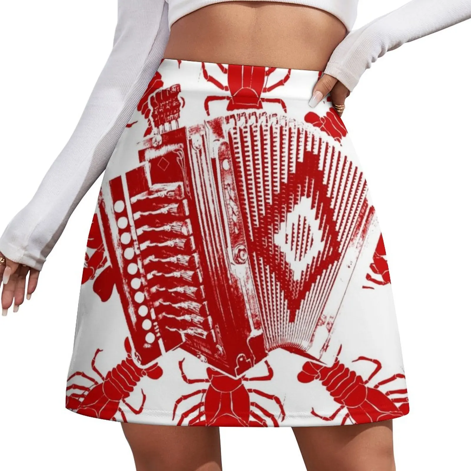 

Cajun Music And Crawfish Mini Skirt Women's summer dress japanese fashion women's stylish skirts cosplay