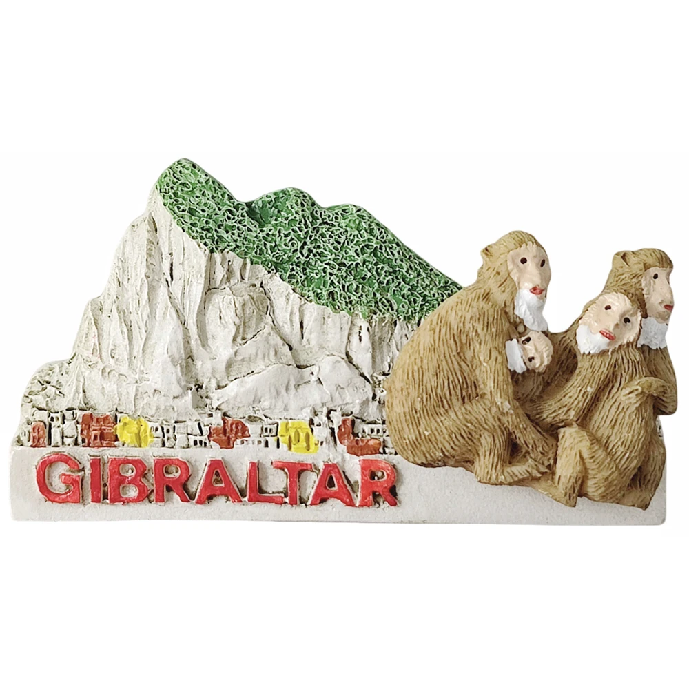 ثلاثية الأبعاد جبل طارق مغناطيس الثلاجة هدية تذكارية الراتنج الثلاجة المغناطيسي ملصق جمع ديكور المنزل