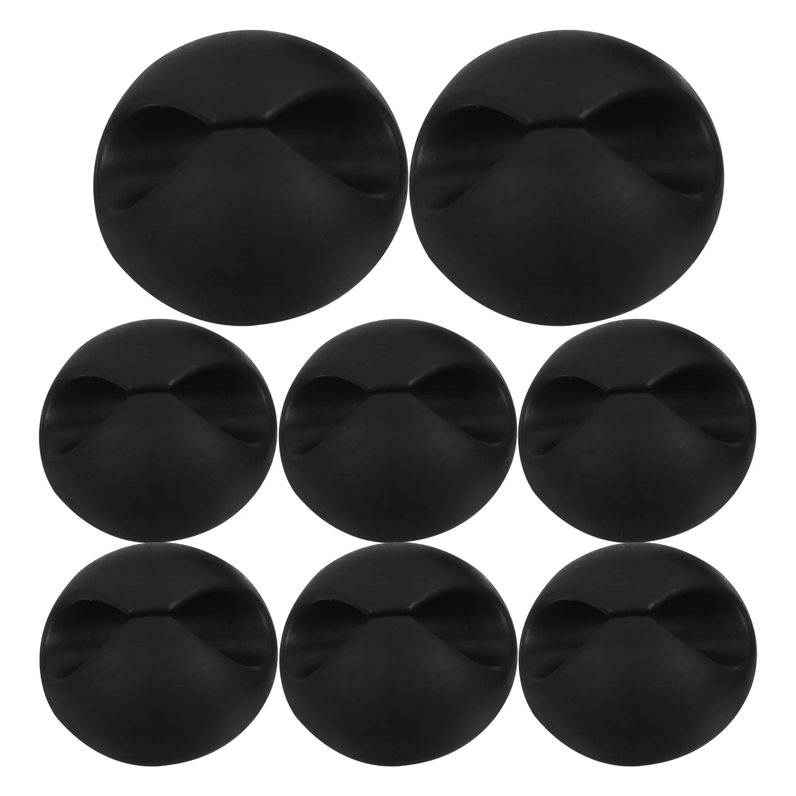 

8pcs Cable Manager Black Adhesive Desk Wire Organizer for USB Computer Cable Holder Under Desk Cord Keeper