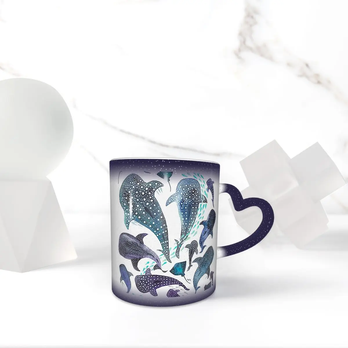 

Whale Shark, Ray And Sea Creature Play Mug Funny Ceramic Coffee Cups Tea Mugs Milk Cup Drinkware Gift for Friends