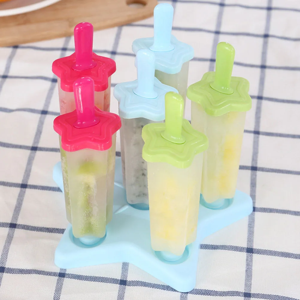 

1set 1Set Plastic Diy Cream Mold Lolly Maker Reusable Molds Homemade Ice Mold Kitchen Diy Tool With Handle Creative Shape