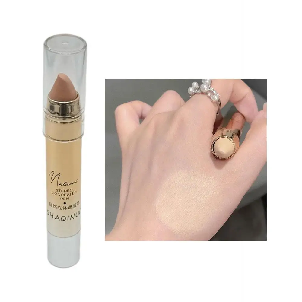 3 Color Concealer Crouching Silkworm Brighten Natural Acne Cover Circles Concealer Crouching Silkworm's Eye 3d Spots ﻿ Blac K1l4