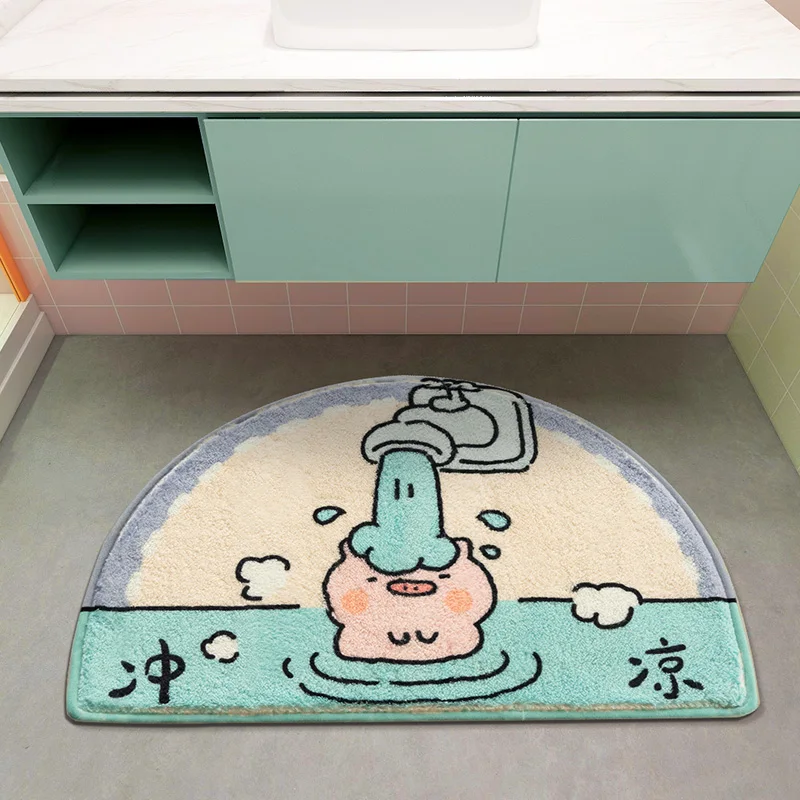 VIKAMA Entzückende Fußmatten aus der Cartoon-Serie, isoliert, warm, rutschfest, für den Eingangsbereich, Flur-Fußmatten, Badezimmerteppiche, Heimdekoration
