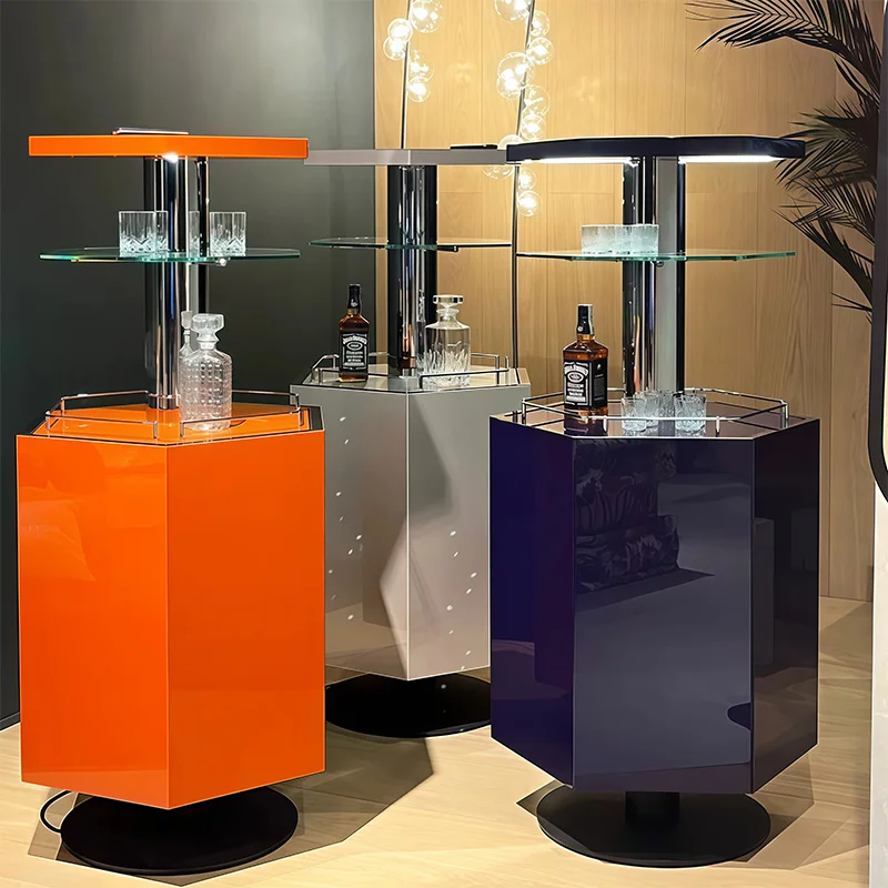 High-quality Modern Solid Wood Wine Cabinets Intelligent Electric Lifting Cooling Stainless Steel Eco-Friendly Durable Custom
