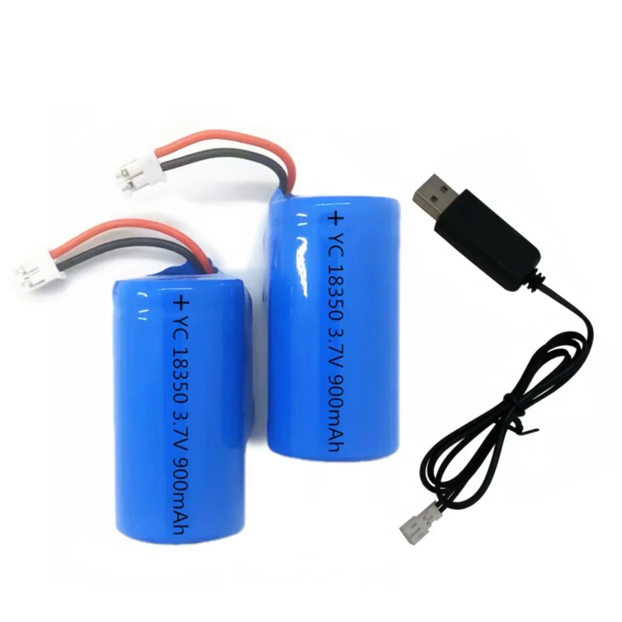 18350 batteries 3.7V 900mAh USB Charging Cable Rechargeable lithium battery with connector for Flashlight Juicer Camera Vape Toy