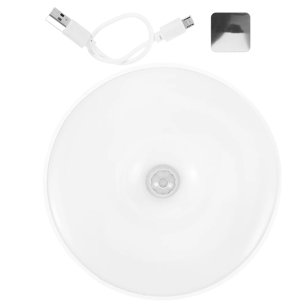 

LED Night Motion Sensor Lamp Rechargeable Body Sensing Smart Light Bedroom Living Magnetic Suction Design 220V Warm Light Under