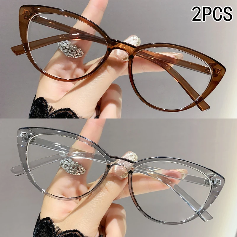 VABON 2PCS Cat-eye Reading Glasses Anti-Blue Light 6115 6