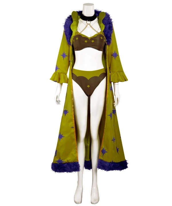 Brandish μ Costume Cosplay Cappotto bikini da donna Vestito sexy da palcoscenico per cosplay di Halloween