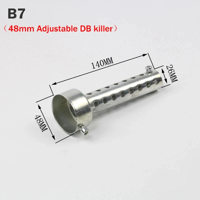 Universele Motorfiets 35mm 42mm 45mm 48mm 60mm DB Killer Uitlaat Kan Uitlaat Insert Baffle DB Killer Silencer Rvs