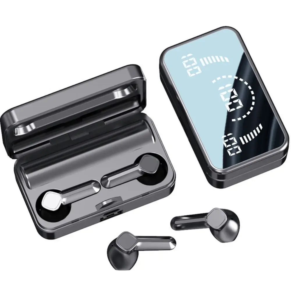 TWS V9 Mirror Bluetooth Earphone Touch Control Noise Reduction Mirror Wireless Bilateral Waterproof Headset