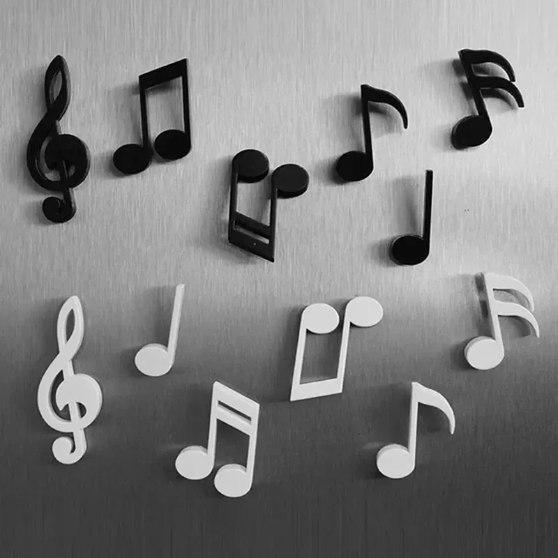 

6PCS Fridge Magnets Creative Musical Notes Magnet Refrigerator Message Sticker Home Decor Kitchen Accessories Educational Toy