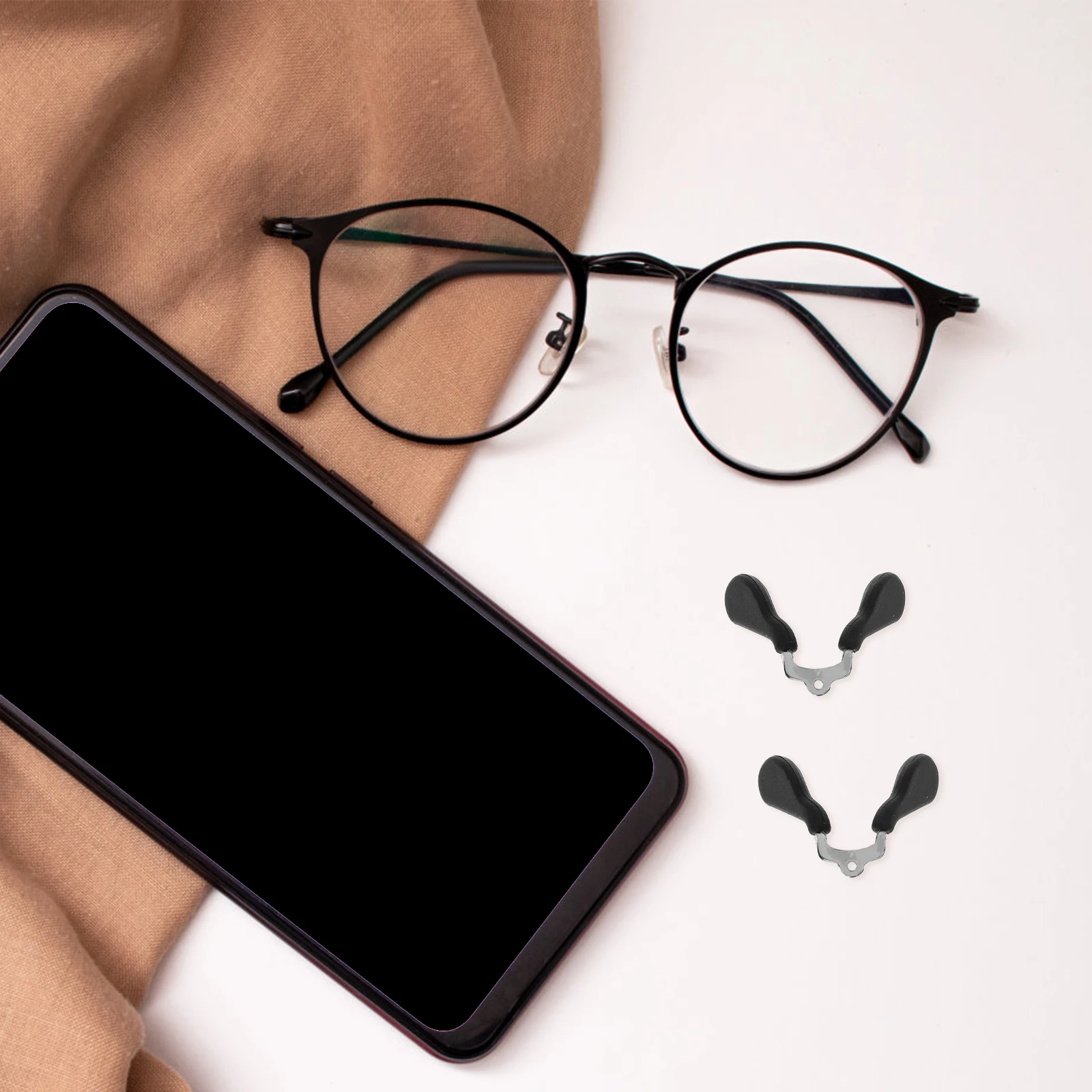 

2pcs Nose Pad Accessories for Kids Eyeglasses Push-in Saddle Bridge Replacement Anti-Slip Soft Comfortable Durable Embedded