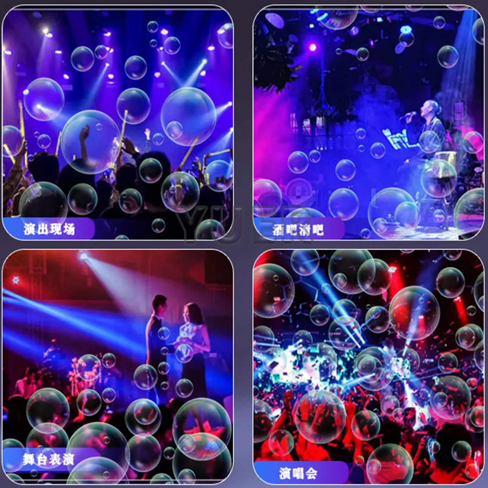 Imagem -06 - Yuer-smoke Bubble Machine com Led Controle Remoto para Festa de Casamento Nevoeiro Palco Bar Efeito Concerto dj Disco Lamp Dmx512